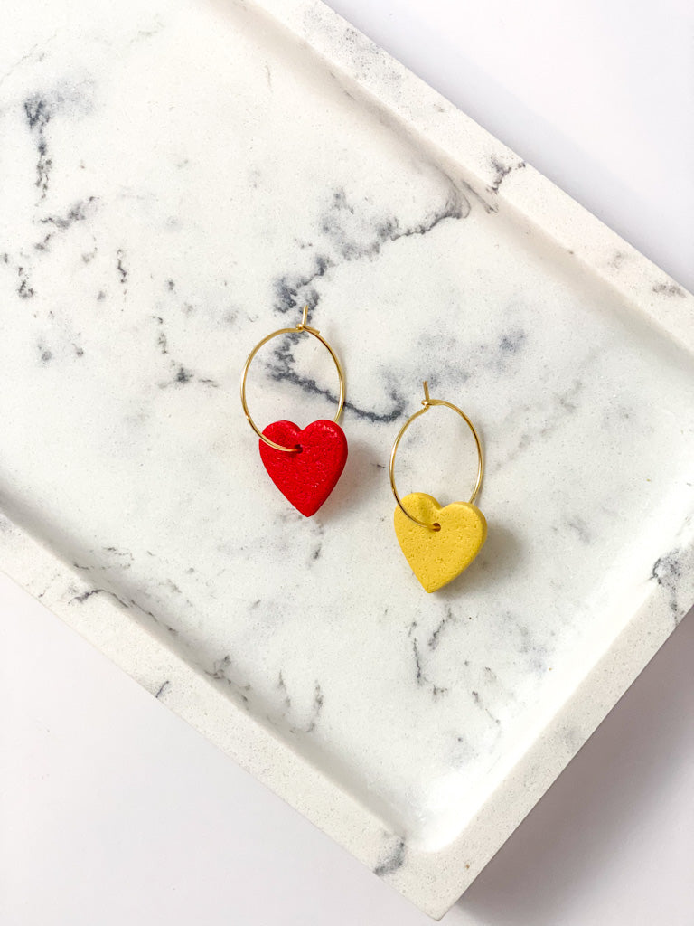 KC Heart Hoop Earrings (multiple colors) - Tacklebox