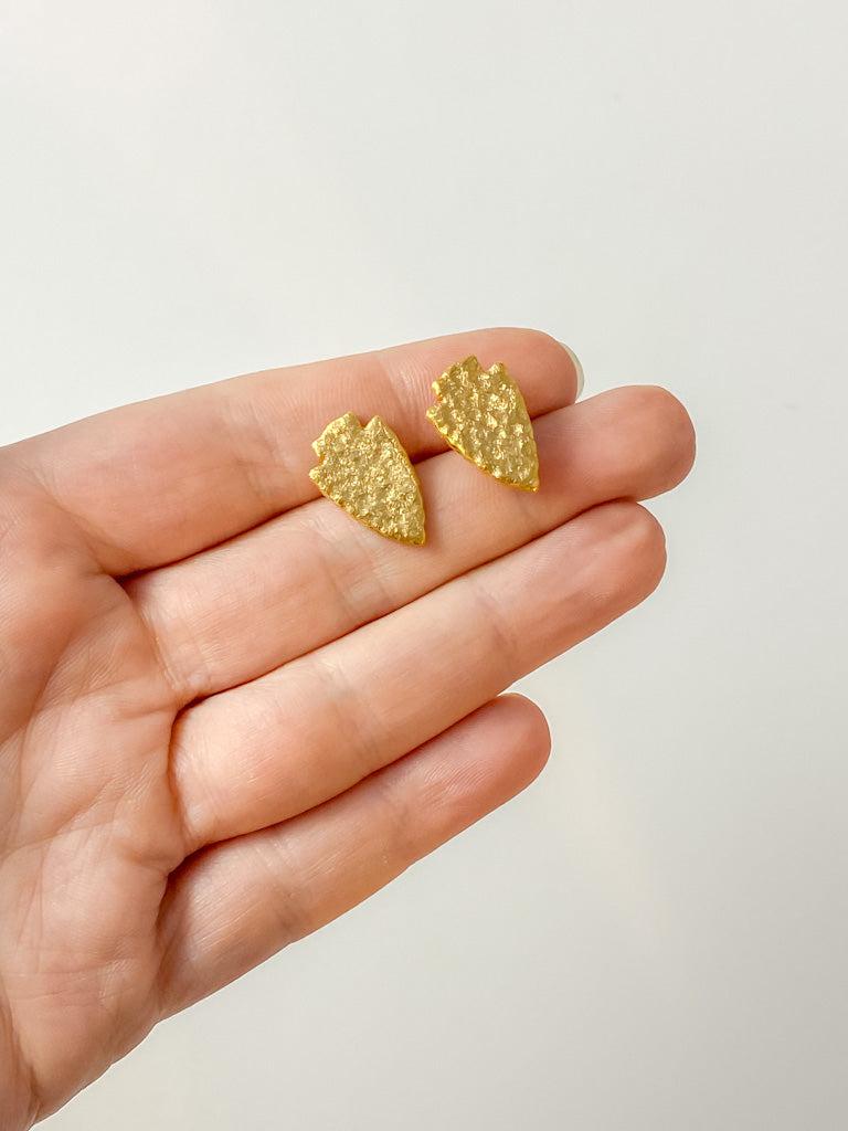 Hammered Arrowhead Stud Earrings - Tacklebox