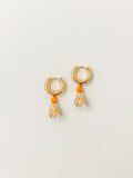 Beaded Shuttlecock Hoop Earrings - Tacklebox