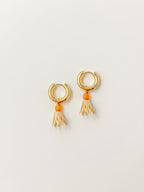 Beaded Shuttlecock Hoop Earrings - Tacklebox