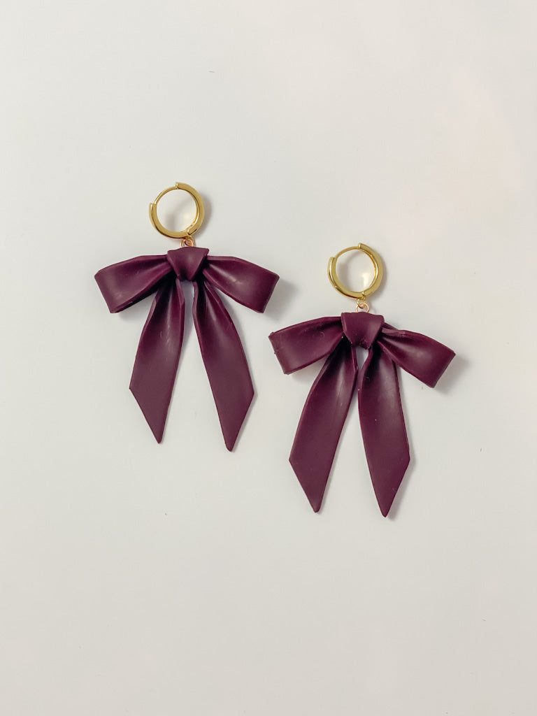 Bow Hoop Earrings (multiple colors) - Tacklebox