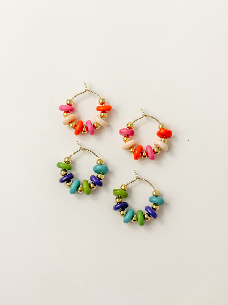 Candy Hoop Earrings (multiple colors)