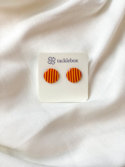 Team Spirit Button Stud Earrings - Tacklebox