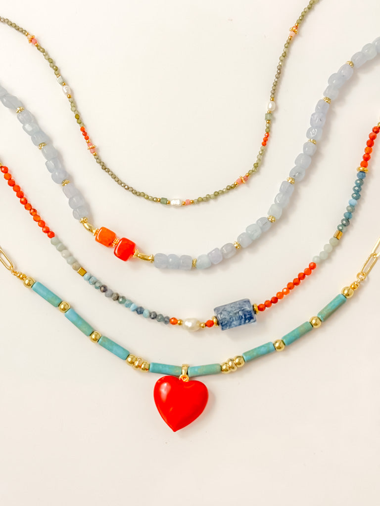 Sunset Dip Beaded Choker Necklace - Tacklebox