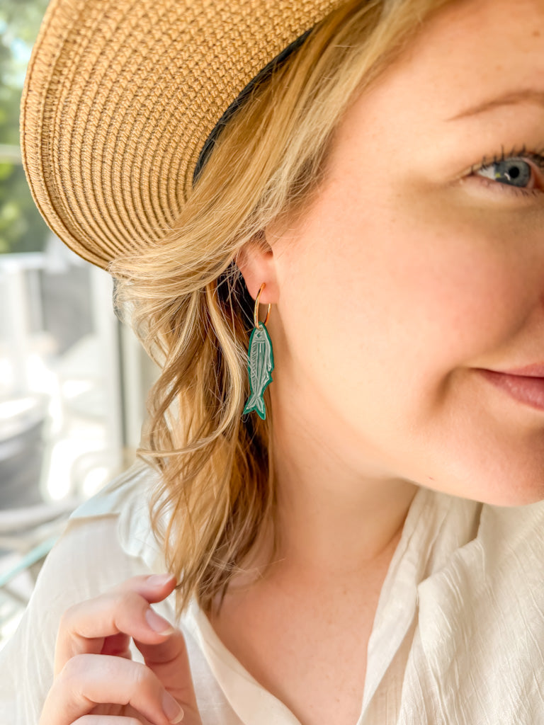 Catch of the Day Hoop Earrings (multiple colors) - Tacklebox