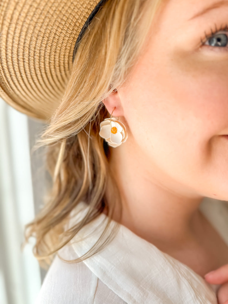 Sweet Magnolia Hoop Earrings - Tacklebox