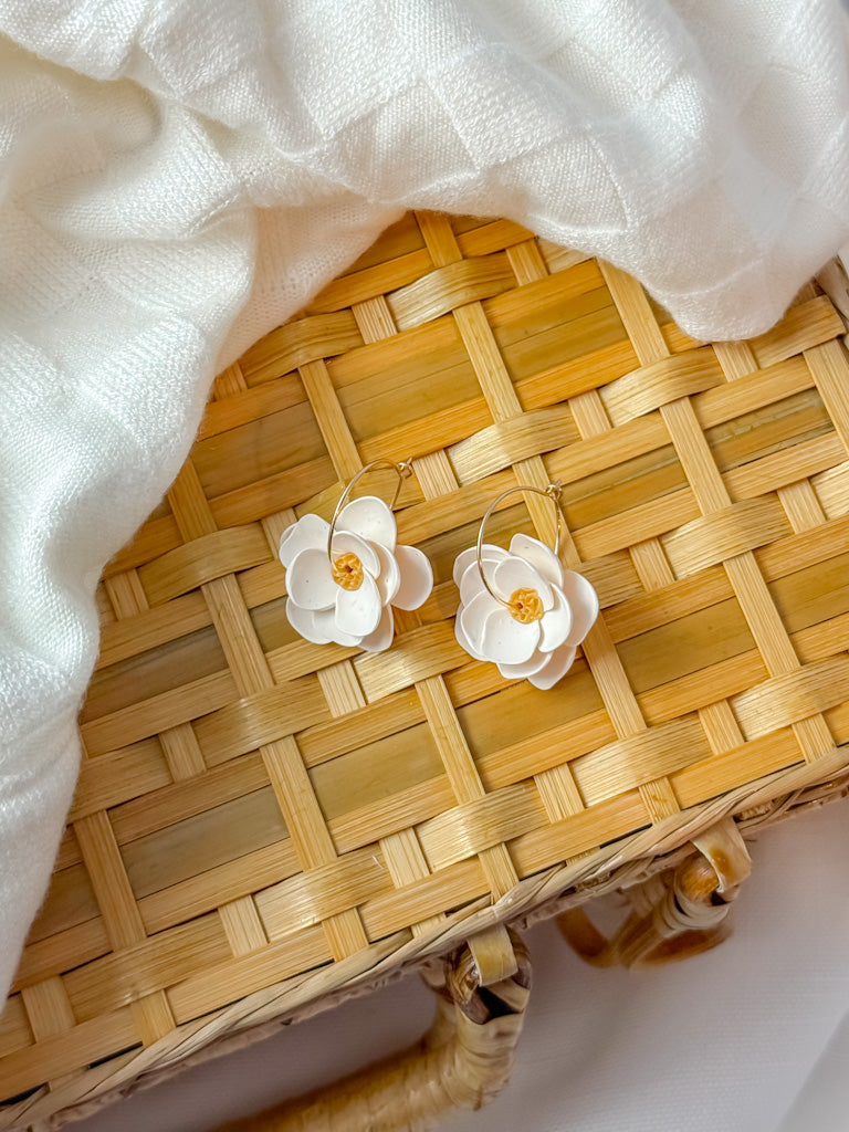 Sweet Magnolia Hoop Earrings - Tacklebox