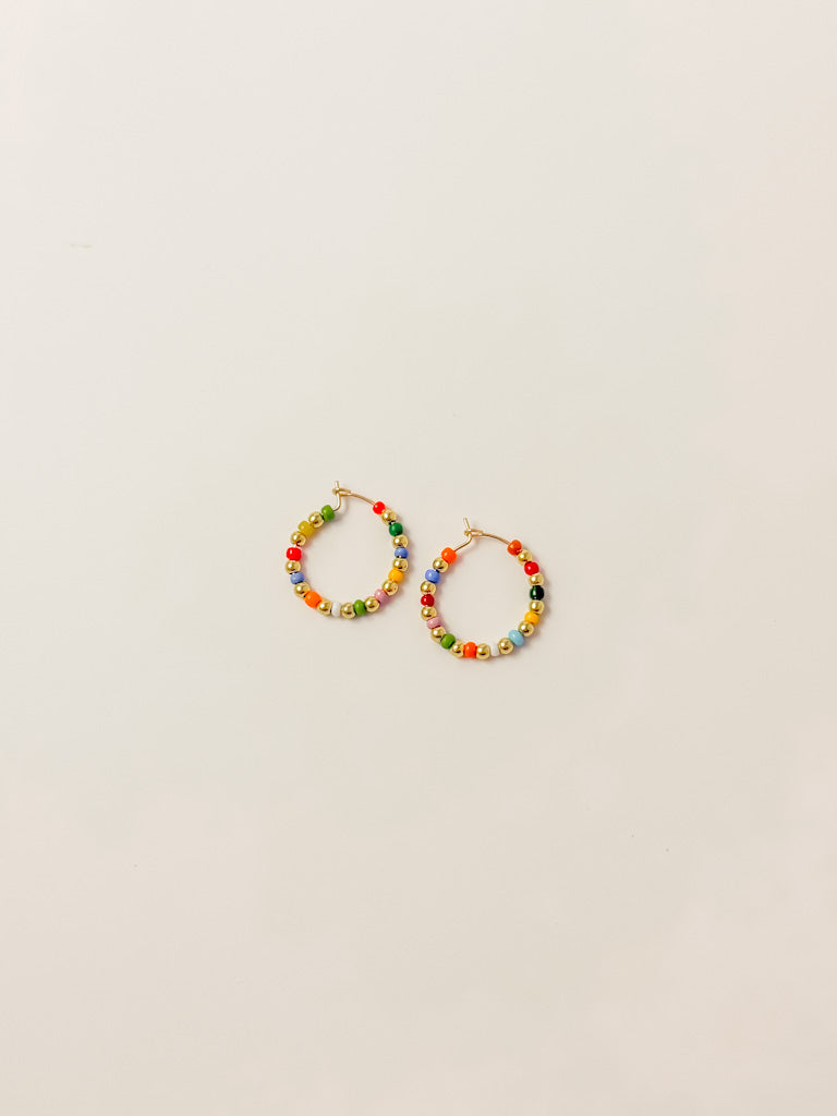 Confetti Beaded Hoop Earrings - Tacklebox