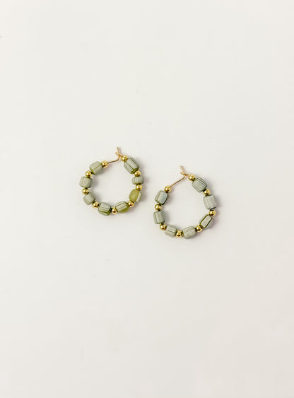 In The Loop Beaded Hoop Earrings