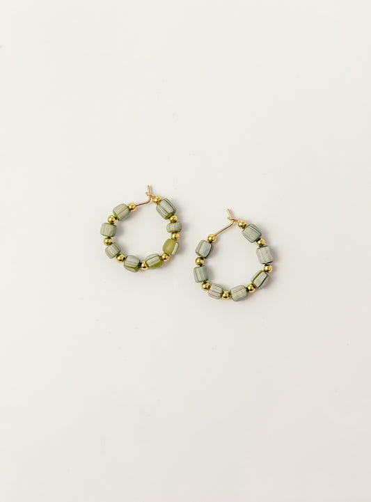 In The Loop Beaded Hoop Earrings