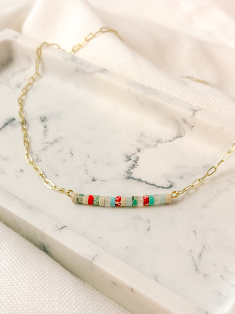 Teal Rising Necklace