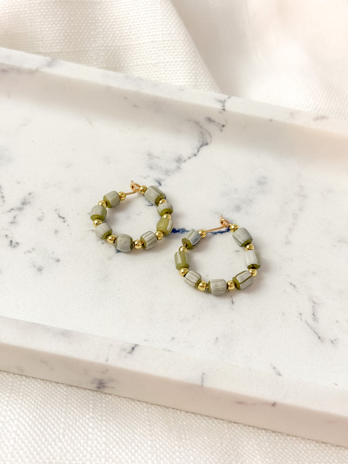 In The Loop Beaded Hoop Earrings