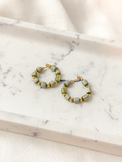 In The Loop Beaded Hoop Earrings