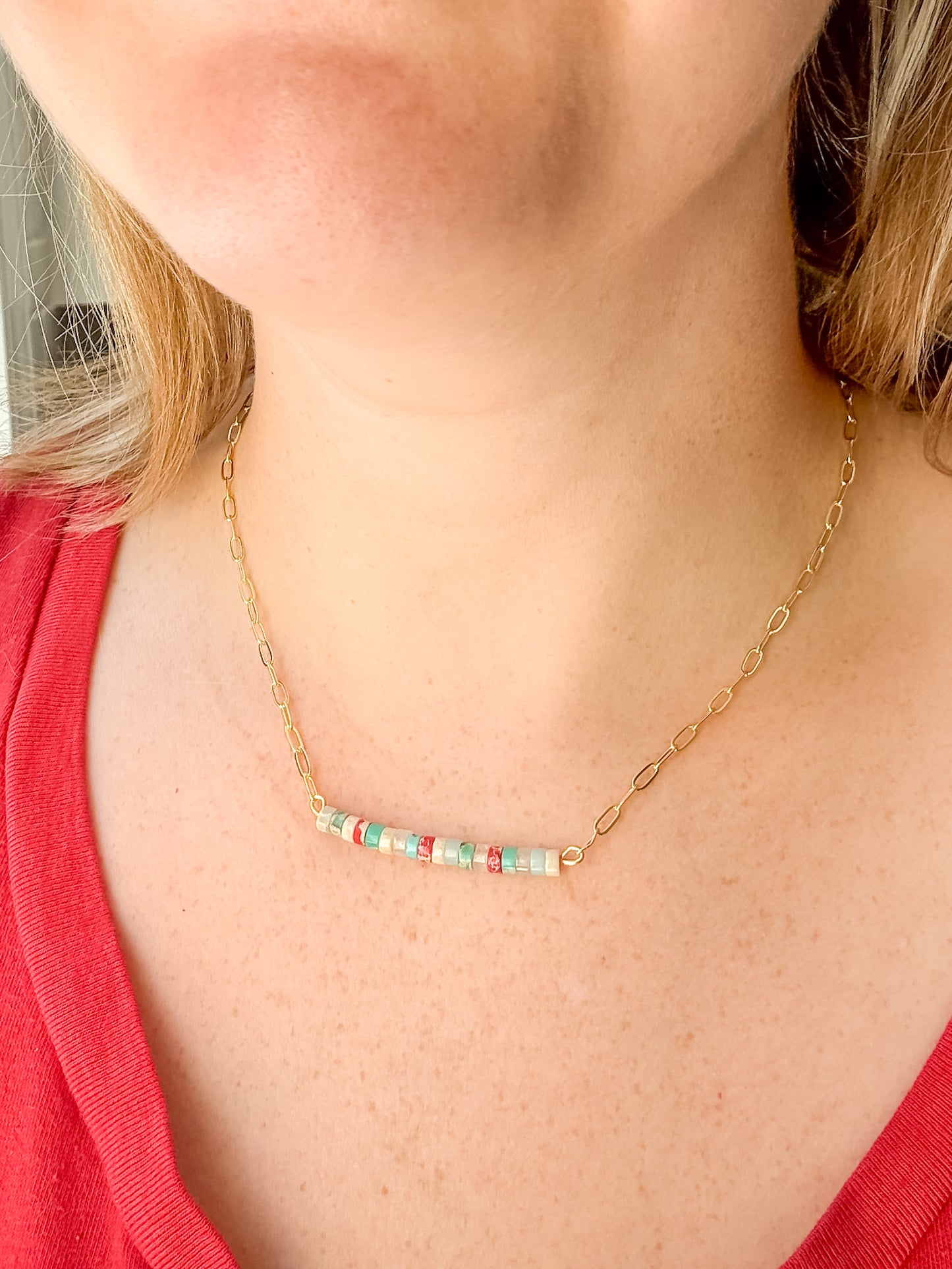 Teal Rising Necklace
