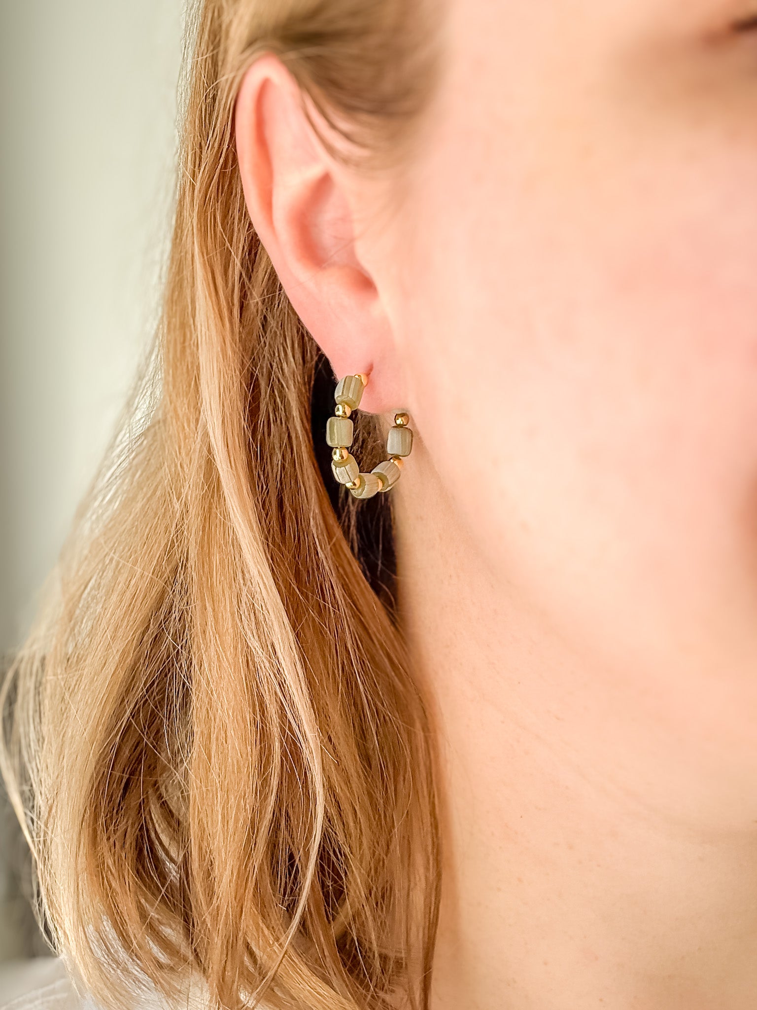 In The Loop Beaded Hoop Earrings