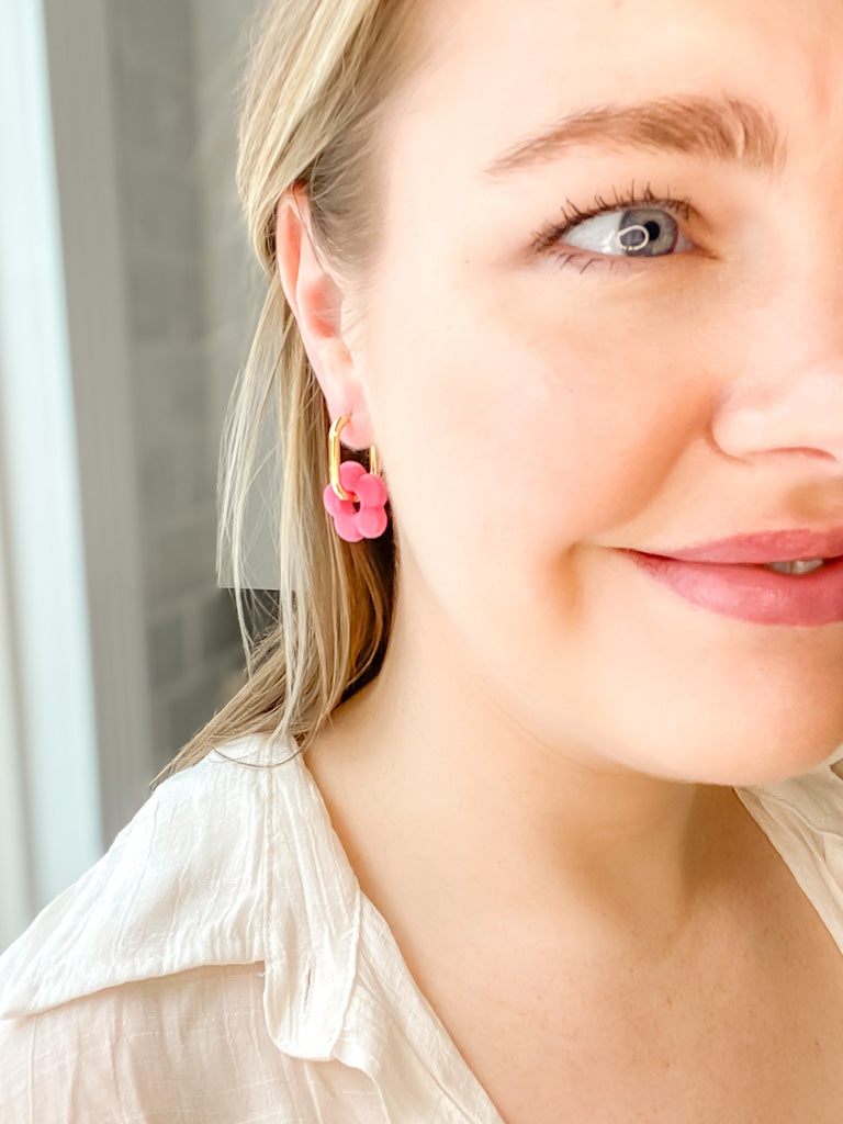 Daisy Dream Hoop Earrings (multiple colors) - Tacklebox