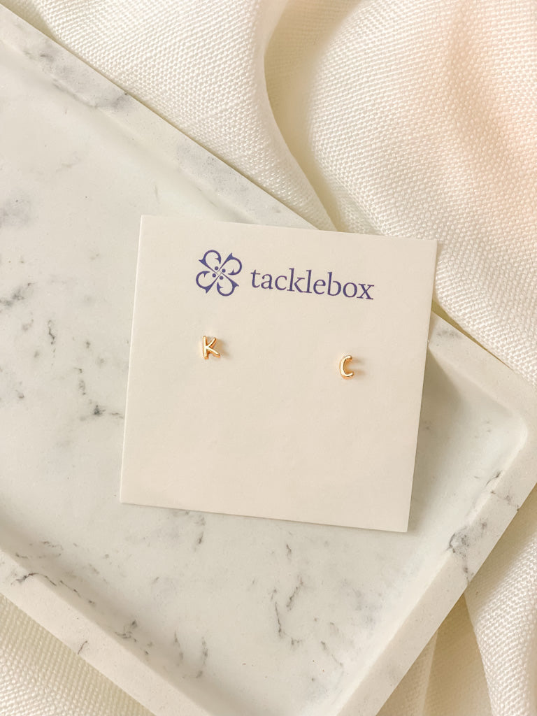 KC Bubble Letter Stud Earrings - Tacklebox