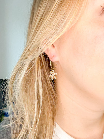 Snowflake Hoop Earrings - Tacklebox